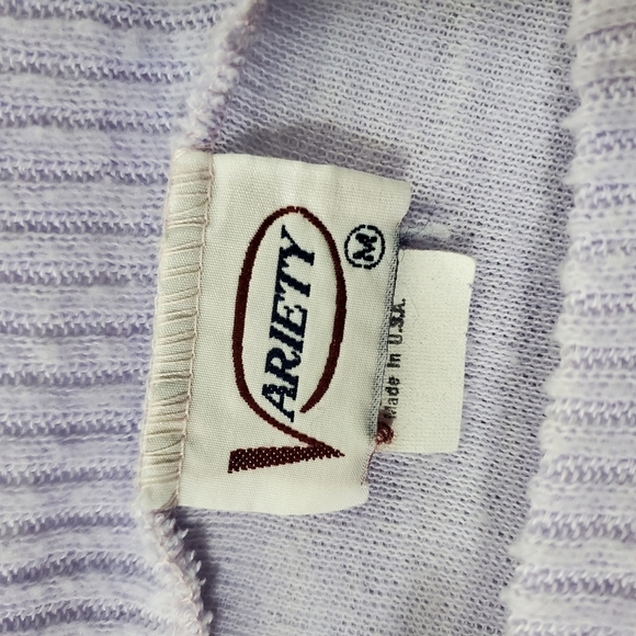 VARIETY Purple Boatneck Embroidered Sweater sizeM - Picture 13 of 13